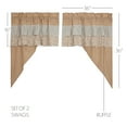 thumbnail image 4 of VHC Brands Kaila 4 PC Gold Ruffled Curtain Set (2 Swag 36x16 and 2 Tier 36x36), 4 of 5