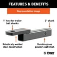 thumbnail image 2 of CURT 45250 Class 3 Trailer Hitch Ball Mount, Fits 2-Inch Receiver, 7,500 lbs, 1-Inch Hole, 2-In Drop, 3/4-Inch Rise, 2 of 4
