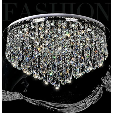 7pm H20 X W39 Luxury Modern Round Rain Drop Clear K9 Crystal 7pm H20 X W39 Luxury Modern Round Rain Drop Clear K9 Crystal Ceiling Light