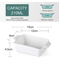 thumbnail image 3 of MALACASA, Series Bake.Bake, 190ML Mini Ramekins, Porcelain White Ramekins Dishes, Square Souffle Dishes Brulee Dish Baking Dishes with Double Handle, 15 x 8.5 x 4 cm, Set of 12, 3 of 8