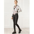 thumbnail image 3 of Dde San Patricio ChaqueDe Bombardero Floral LigeCon CremalleY Cuello Alto PaMujer Blanco M, 3 of 6
