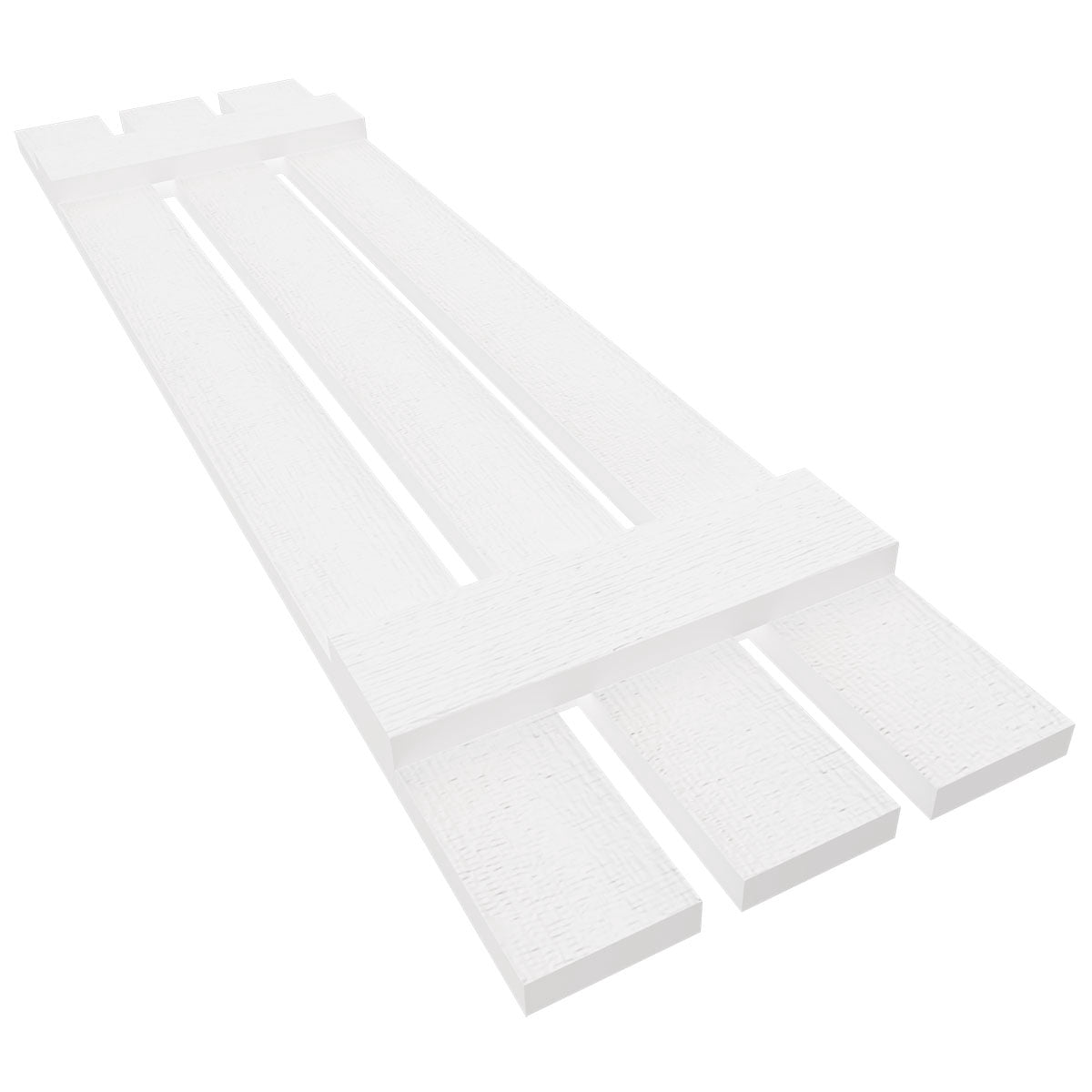 12"W x 35"H Mid-America Vinyl, Standard Size Three Board Spaced Shutters, w/Installation Shutter-Lok's & Matching Screws, 117 - Bright White