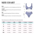 thumbnail image 2 of Kdxio Blue And White Flowers Print Women's 2 Piece High Waisted Wrap Spaghetti Strap Summer Swimsuit Bikini Set-Large, 2 of 5