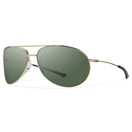 SMITH ROCKFORD SUNGLASSES WITH CARBONIC POLARIZED LENSES MATTE GOLD FRAME