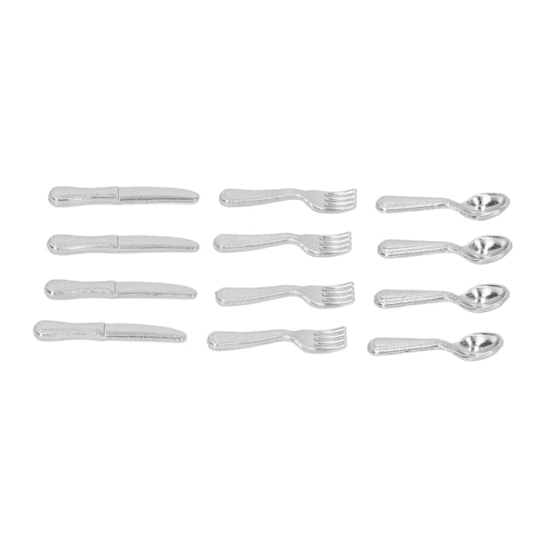 Cuchillos en Miniatura BuyWeek 5 Paquetes de Cuchillos Tenedores y Cucharas para Muñecas