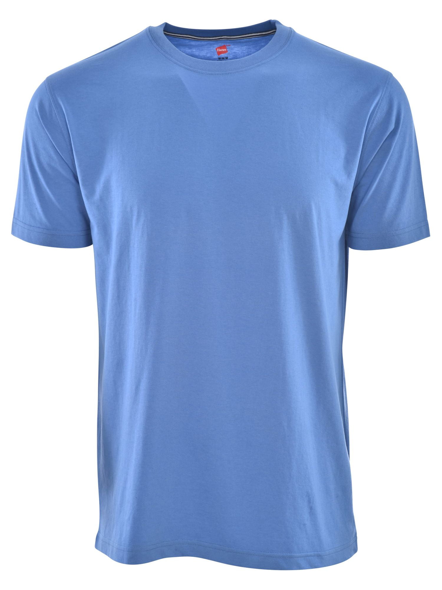 Hanes Men's Short Sleeve Knit Sleep Top with Woven Pajama Pants