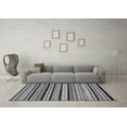 thumbnail image 3 of Ahgly Company Indoor Round Abstract Gray Modern Area Rugs, 3' Round, 3 of 4