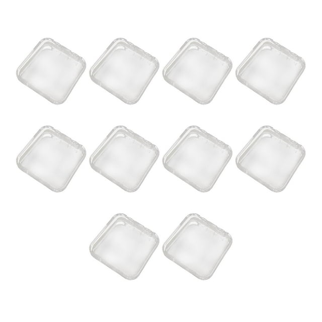 10 piezas de cajas de embalaje de uñas a presión, cajas organizadoras de uñas portátiles para exhibición de puntas de uñas artísticas , transparente,