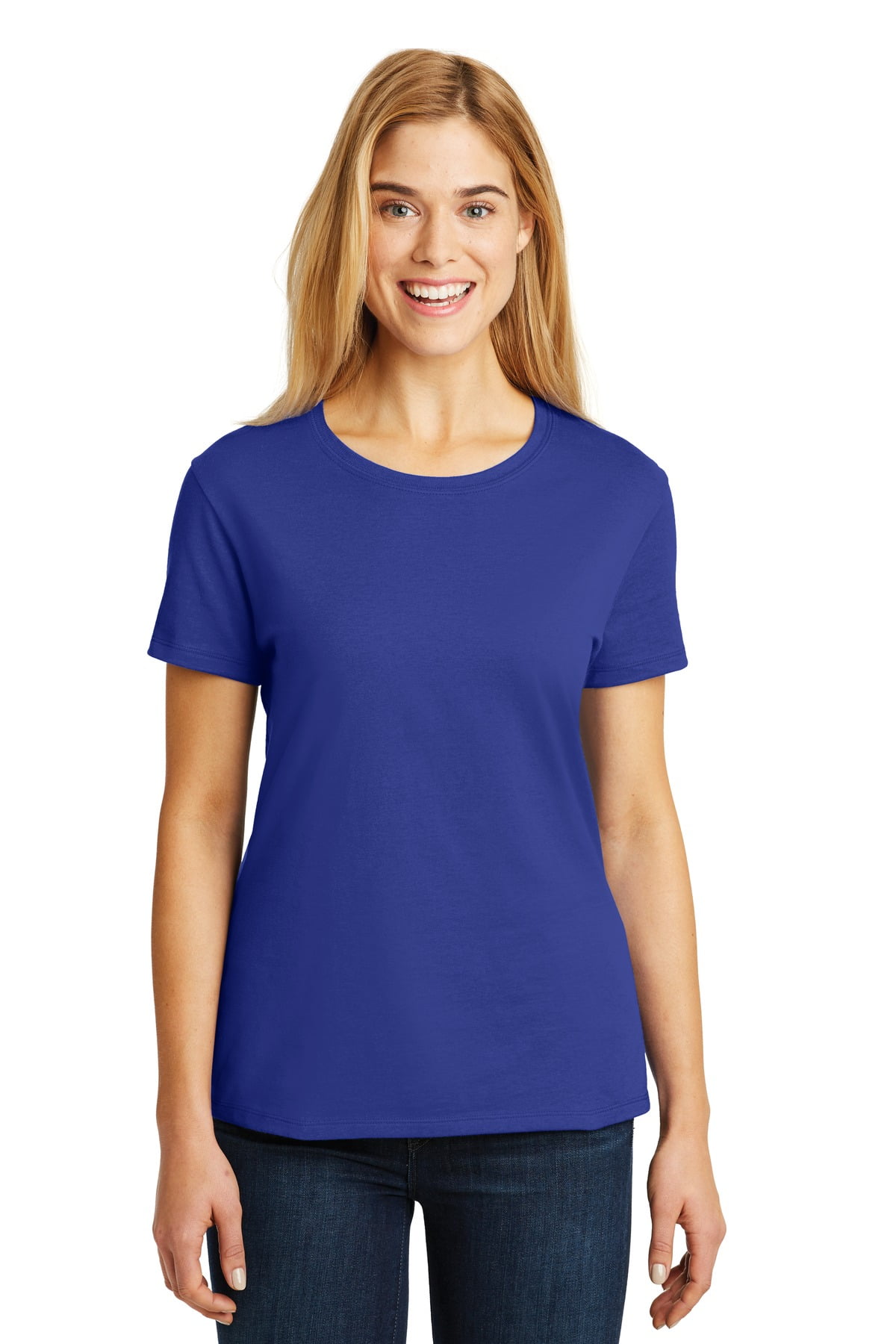Hanes Women's 100 Percent Cotton Short Sleeve T-Shirt - SL04 - Walmart.com