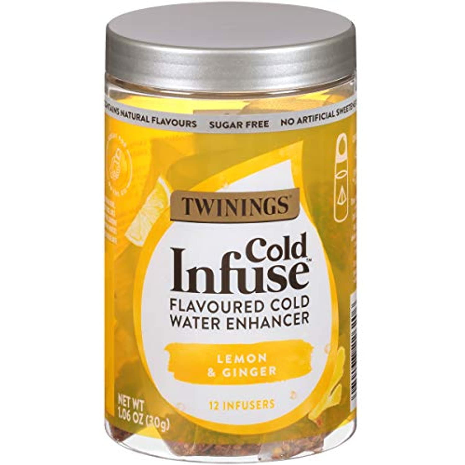 Twinings Cold Infuse Flavored Water Enhancer, Lemon & Ginger, 12