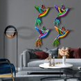 thumbnail image 3 of Ruibeauty 4 Pack Metal Hummingbird Wall Art Decor Metal Colorful Birds Outdoor Sculpture Iron Outdoor Hanging Decor Ornaments for Living Room Patio Balcony, 3 of 5