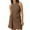 Coffee, variant on OSOLU Solid Color Women Mini Short Sleeve Waist Knot Slim Fit Dress Casual Summer Dresses Relaxed Fit Sundress Wedding Guest Dress
