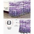 thumbnail image 3 of Lavender Farmhouse Wrap Around Bed Skirts for King Bed 18" Drop, Bed Skirt with Adjustable Elastic Belt Dust Ruffle Bed Valance for Bedroom Hotel Luxury Purple Wooden Grain Bed Frame Cover, 3 of 7
