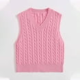 thumbnail image 5 of Women's Sweater Vest Casual V-Neck Pullover Shirt Collision Color Sleeveless Sweater Vest Aesthetic Clothes TBKOMH, 5 of 5