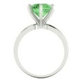 thumbnail image 4 of Clara Pucci 14K White Gold 3ct Green Solitaire Ring for Women, 4 of 8