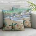 thumbnail image 3 of Autua Turtle Starfish Beach Graphic Decorative Cushion Throw Pillow Cover for Home Couch Living Room Bed Sofa - Summer Soft and Durable 1PC 12x12in, 3 of 5