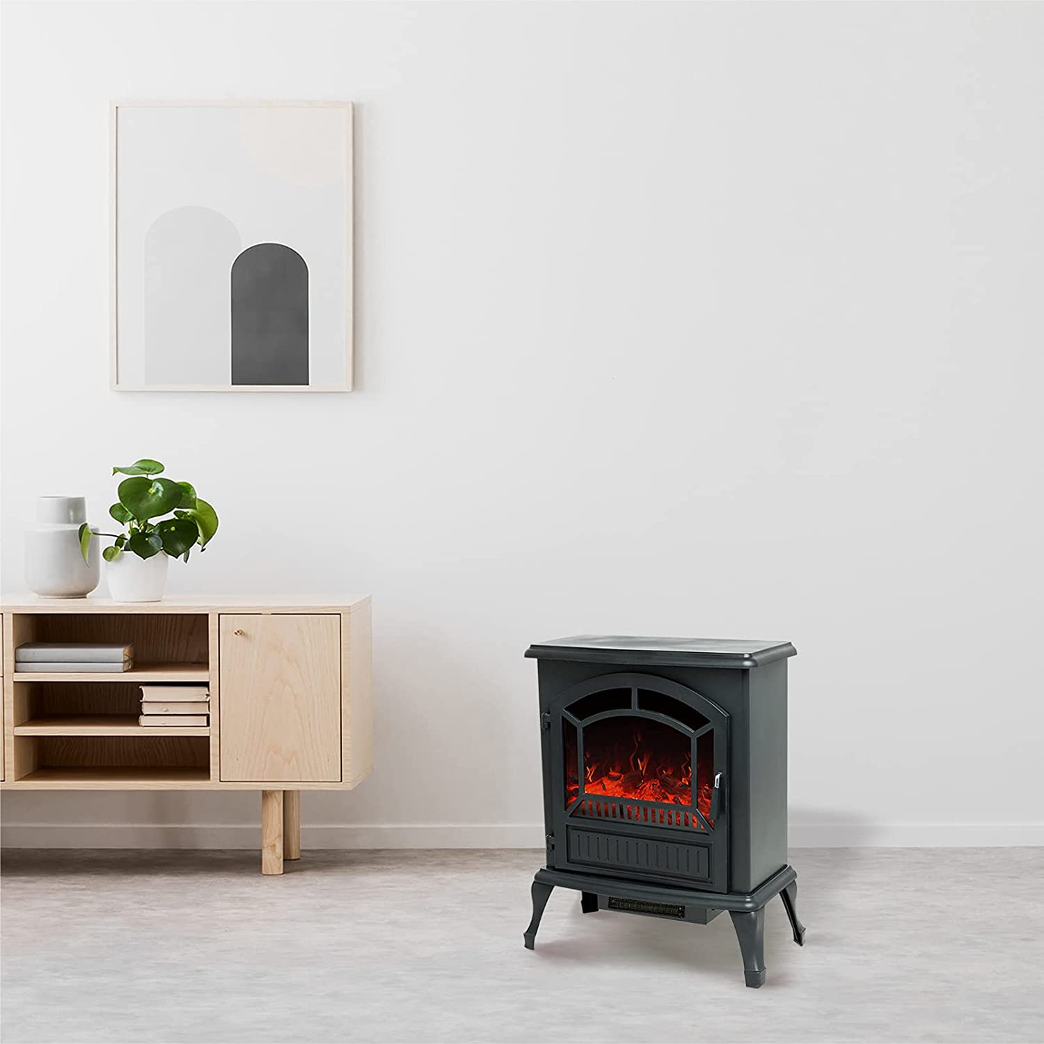 Flameu0026Shade Electric Fireplace Stove for Indoor use, 63cm Portable  Freestanding Space Heater with Remote | Walmart Canada