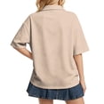thumbnail image 5 of Dresfit Women's Golf Shirts Short Sleeve Polo Shirts 2026 Summer Collared Button Down Back To School T Shirts Solid Lightweight Plus Size Tennis Basic Tees M, 5 of 5