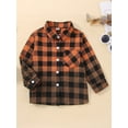 thumbnail image 2 of Bagilaanoe Toddler Baby Girl Boy Shirt Jacket Gradient Plaid Long Sleeve Single-Breasted Shacket Coat 18M 24M 3T 4T 5T 6T Kids Fall Casual Outwear, 2 of 9