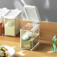thumbnail image 6 of Kitchen Seasoning Storage Box, Stackable Seasoning Container with Spoon, Press to Open Lid, Transparent Thickened Organizer Box for Spices, Condiments, Sugar, Coffee, 6 of 7