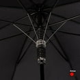 thumbnail image 2 of Knirps T.760 Automatic Long Stick Rain Umbrella in Black – Lightweight Cane Umbrella, 41in Canopy, Fiberglass Ribs & Steel Shaft, OEKO-TEX Fabric, Lacquered Round Handle, Wind-Tunnel Tested, 2 of 7