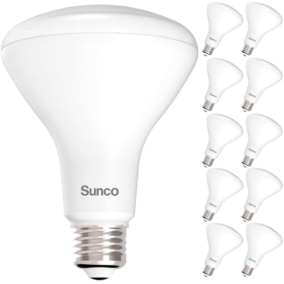 Sunco 10 Pack BR30 LED Bulb Flood Light, E26, 11W=65W, 2700K Soft White