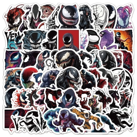 60 PCS For Venom Theme Water Bottle Stickers for Teens,Waterproof Vinyl Holiday Party Stickers for Skateboard,Suitcases, Laptop Stickers for Girls Boys Gift