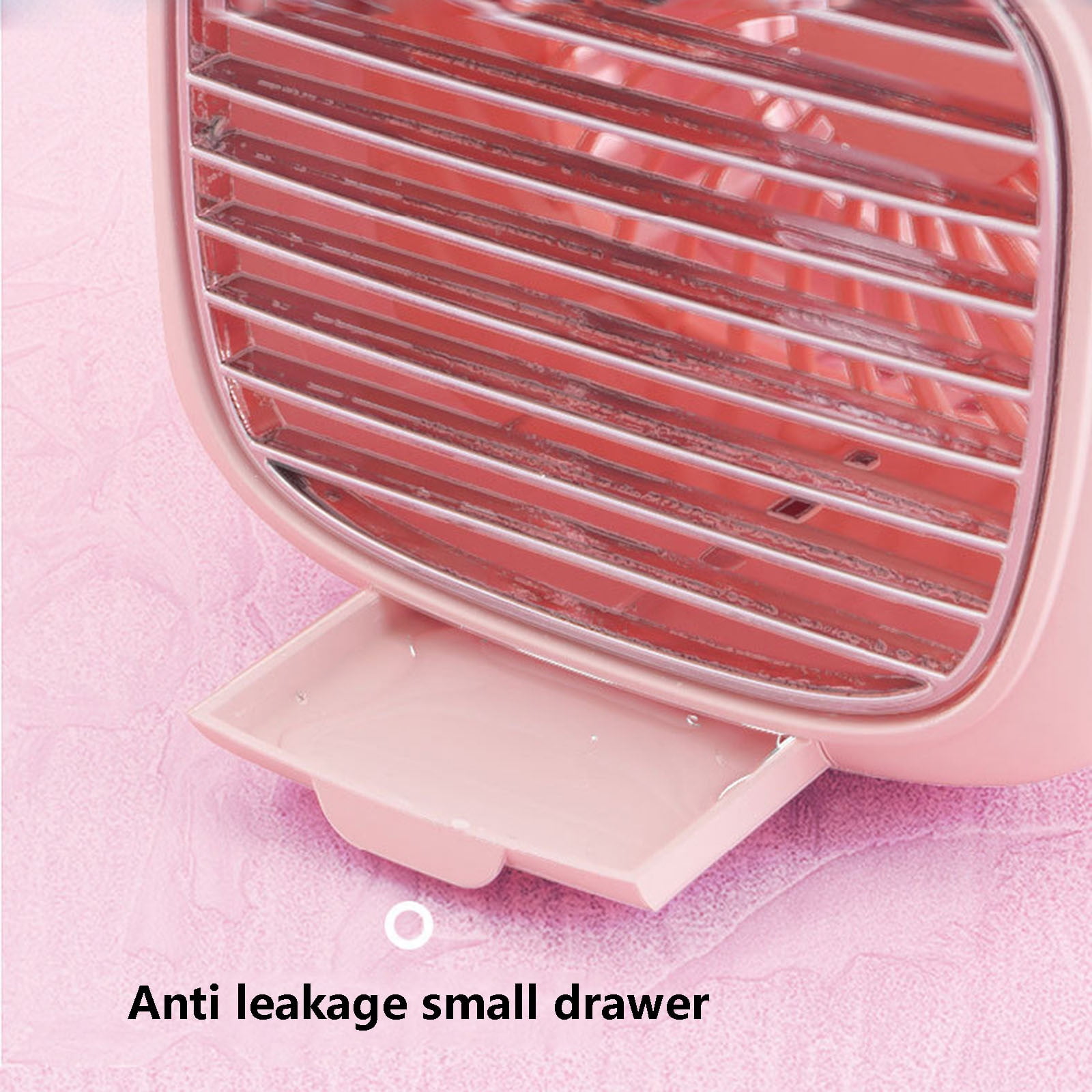 Dengmore Desktop Humidifier with Light Desktop Aired Cooler Water Ice Fan Water Humidifier Spray Fan for Bedroom Home Office Car Living Room