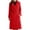 Red, variant on QUNYINEY Trench Coats for Women Fleece Brown Outerwear Button Loose Fit Long Sleeve Turndown Collar Warm Jacket Women