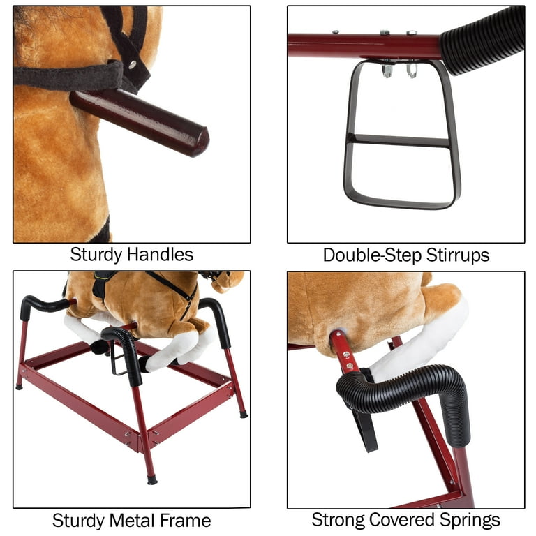 Happy Trails Plush Ride-On Rocking Horse Toy for 3 to 6-Year-Olds (Brown) Happy Trails Plush Ride-On Rocking Horse Toy for 3 to 6-Year-Olds (Brown)