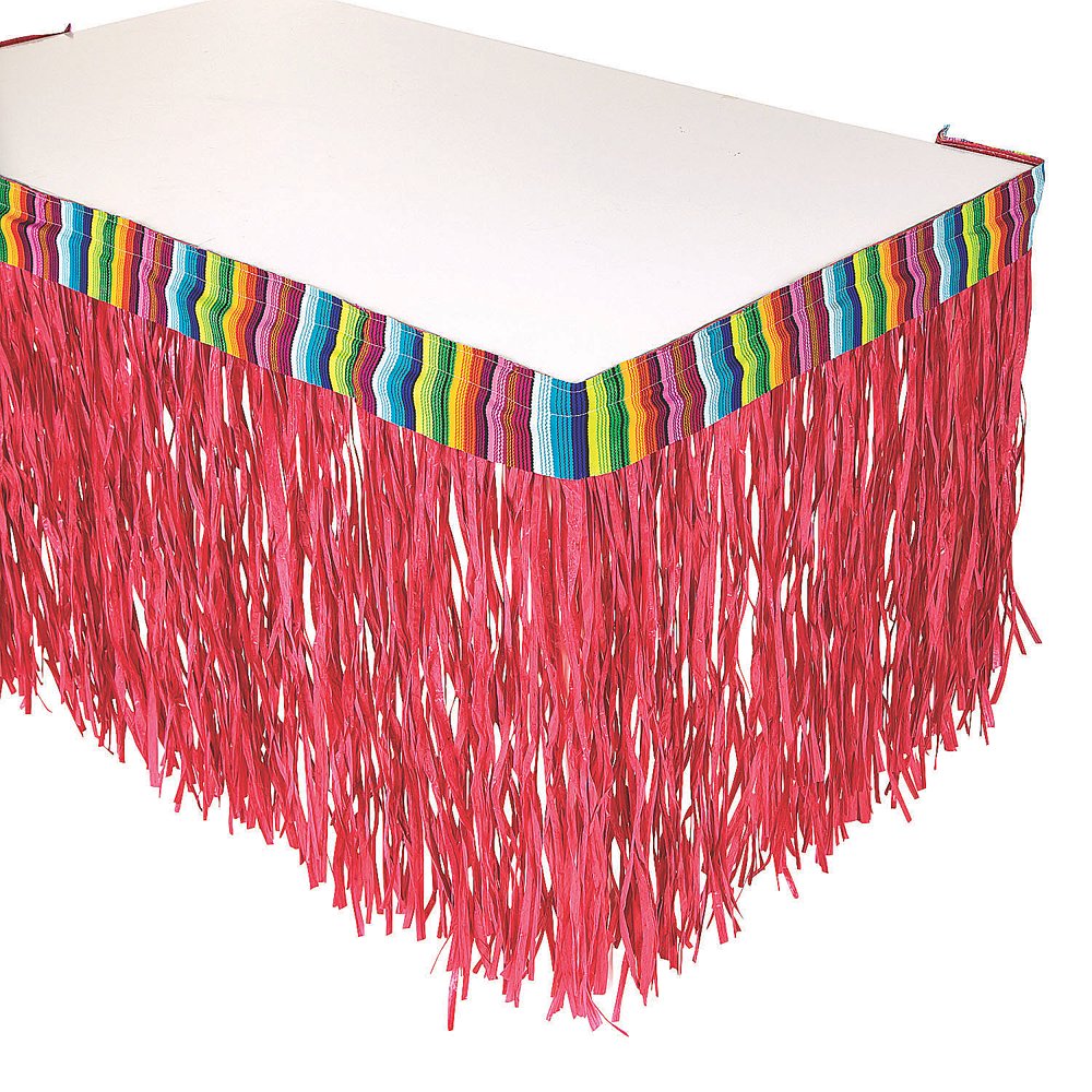 Fiesta Fringe Table Skirt Party Supplies 1 Piece
