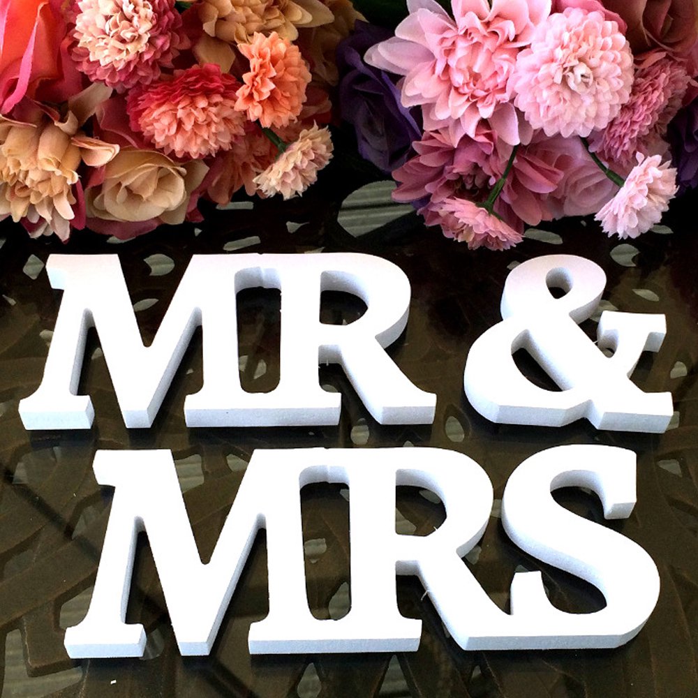 Décoration Mariage Acrylique "Monsieur & Madame" - Lettres Centre De Table 28 Cm, Personnalisables, Made In France - 13
