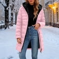 thumbnail image 6 of Qiggri Women's Hooded Puffer Coat Fleece Lined Full Zip Long Sleeve Outerwear Coat With Pockets for Winter Comfy Smart Casual Office Casual Outdoor XXXL, 6 of 7