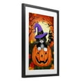thumbnail image 3 of Stupell Industries Cat Peeking from Jack-o-Lantern Black Framed Print Under Glass, design by Jean Francois, 20 x 14, 3 of 10