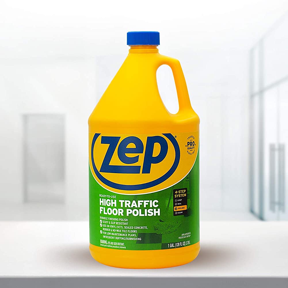 Zep High Traffic Floor Polish - 1 Gal (Case of 4)  - ZUHTFF128 - Highly Durable, Commercial Grade Protection - image 2 of 10