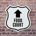 thumbnail image 4 of Food Court Up (2 Pack) 12 inch X 12 inch Shield Shaped Commercial Grade Plastic Signs Weather Resistant Made in the USA, 4 of 6