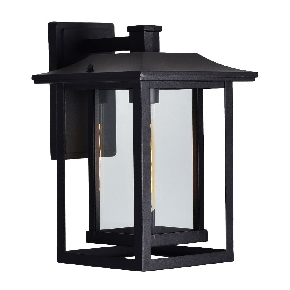 CWI Lighting Winfield 1 Light Farmhouse Metal Outdoor Wall Light in Black