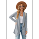 thumbnail image 1 of Cárdigan para Mujer, Elegante, Informal, de Larga, Abierto, Gris, Azul, Talla S, 1 of 6