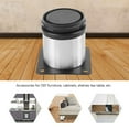 thumbnail image 5 of Qukaim Stainless Steel Cabinet Leg Stainless Steel Adjustable Home Kitchen Cabinets Table Shelf Feet Round Furniture Leg 50 * 60mm, 5 of 8