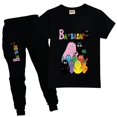 thumbnail image 1 of Traje de verano de algodón para niños y niñas, camiseta de manga corta + pantalón, conjunto de top y pantalones zhangmenya LED, 1 of 2