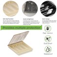 thumbnail image 4 of Soporte para utensilios de encimera con tapa, bandeja de plástico para cubiertos para cajón, organizador de cubiertos de 5 compartimentos, 4 of 5