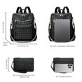 thumbnail image 5 of Makes Mochila Monedero para Mujer Bolso de Viaje de Cuero PU Bolso de diseño Convertible con Monedero 2 Piezas, 5 of 5