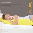 thumbnail image 6 of CCNY Body Pillow case with Zipper Clouser 1 Pc Yellow - 20x54" Inch Stripe 600 TC 100% Egyptian Cotton Body Pillow Cover, 6 of 7