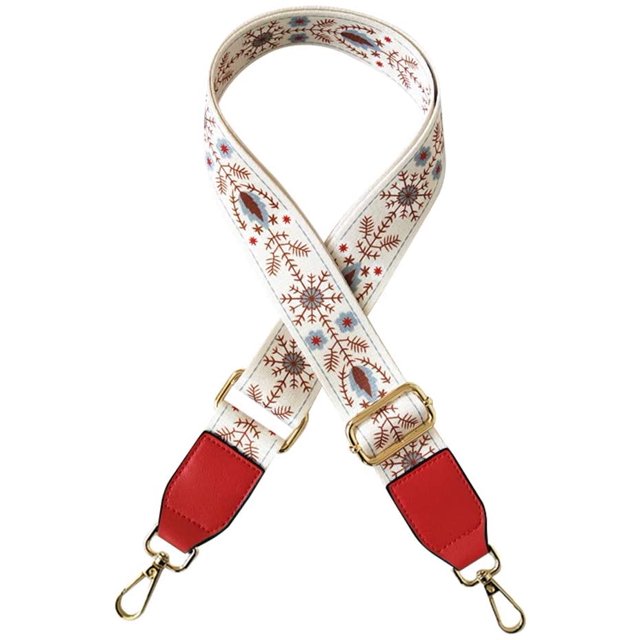 Sangle d'Épaule Colorée en Forme de Fleur, Sangle de Sac, Accessoires Bricolage, 80-130 cm de Long, Sangle d'Épaule Ajustable, Sangle de Transport pour Sacs d'Épaule, Bandoulière, Sangles de Sac à Main, Sangle d'Épaule, Rouge