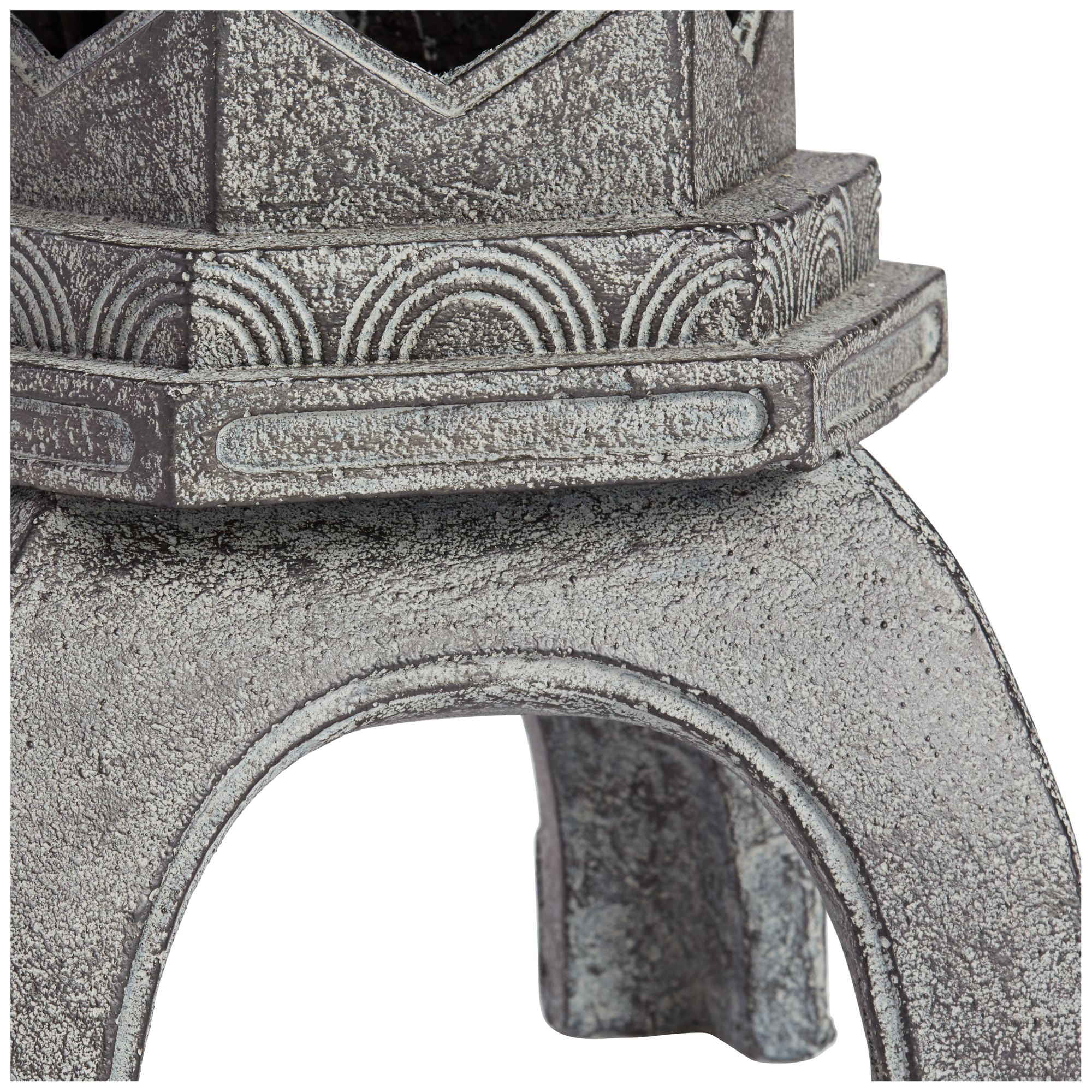 John Timberland Pagoda Statue Sculpture Asian Japanese Garden Decor Indoor Outdoor Front Porch Old Faux Stone Finish 16 1/2" Tall
