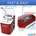 thumbnail image 3 of Arctic-Pro Machine à Glace Rapide Numérique Portable, Rouge, Fait 2 Tailles de Glace, 3 of 6