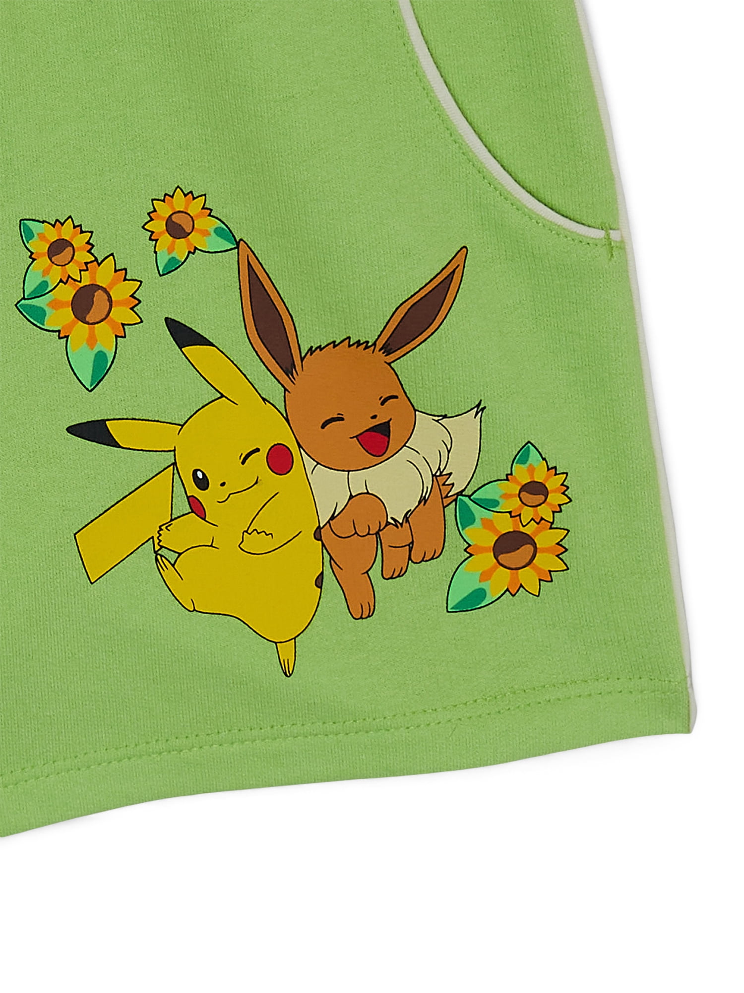 Pokemon Girls Graphic Print Shorts, Sizes 4-16