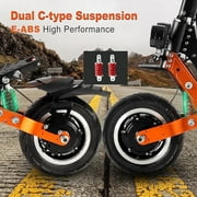 ZonDoo ZO01 PLUS Electric Scooter Dual Motor 60V 6000W , 58MPH 63Miles Long Range,11 Road Tires E-Scooter with Seat for Adults
