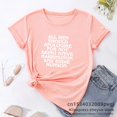 thumbnail image 3 of Camiseta de Eddie Munson Stranger Things con estampado de letras vintage Todos los hombres deberían disculparse Camiseta de cuello redondo Camisetas de verano para mujer, 3 of 5