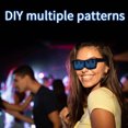 thumbnail image 4 of Minnieouse Las gafas LED inalámbricas verdaderas luminosas se iluminan con el control de la aplicación que brilla intensamente Carnival Club Lentes azul Minnieouse JJ25635-03B, 4 of 5